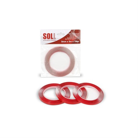SOLL Double sided acrylic tape 12mm x 5m x 1mm