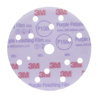 3M Hookit Purple Sliprondell 260L, 150 mm, 15 hål