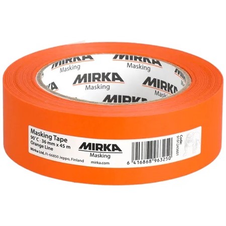 MIRKA Masking Tape 90°C Orange Line 36 mmx 45m